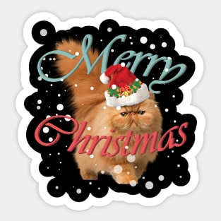 Cat - Merry Christmas Sticker